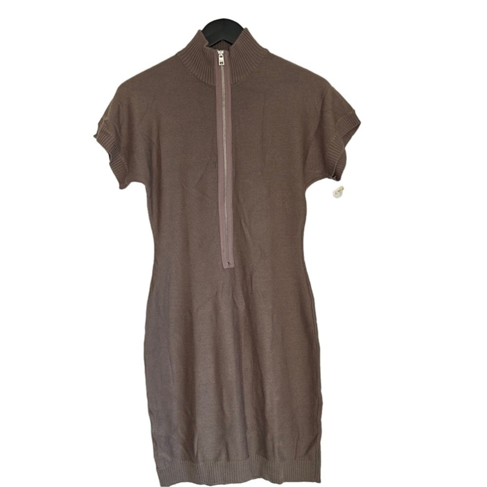 NWT Andrew Marc Wool Blend Mock Neck Dress